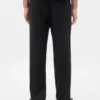 Pantalones rectos holgados de mezcla de lana