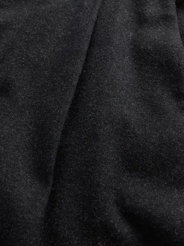 Pantalones rectos holgados de mezcla de lana
