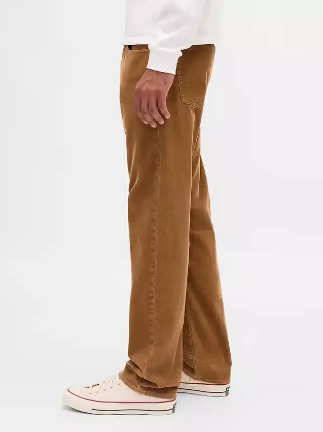 Pantalones rectos holgados de pana