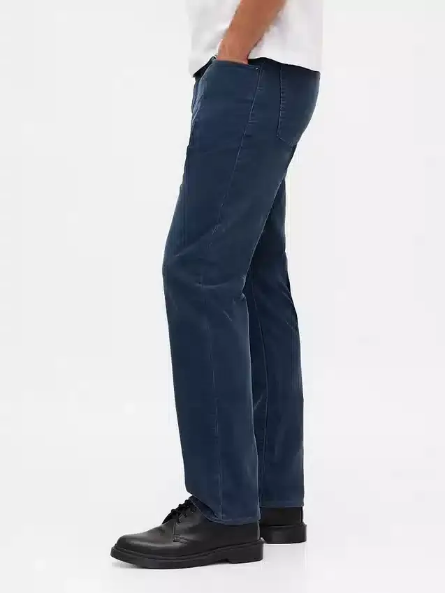 Pantalones rectos holgados de pana