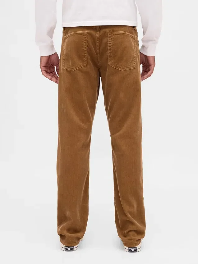 Pantalones rectos holgados de pana
