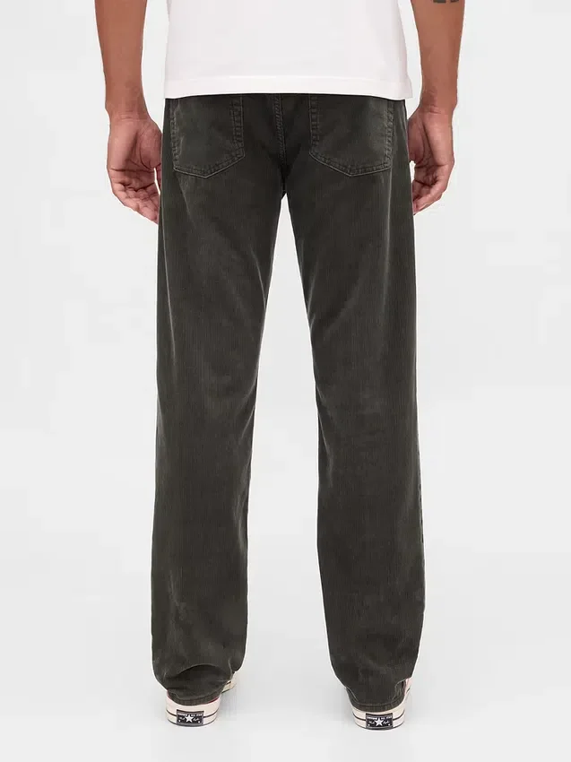 Pantalones rectos holgados de pana