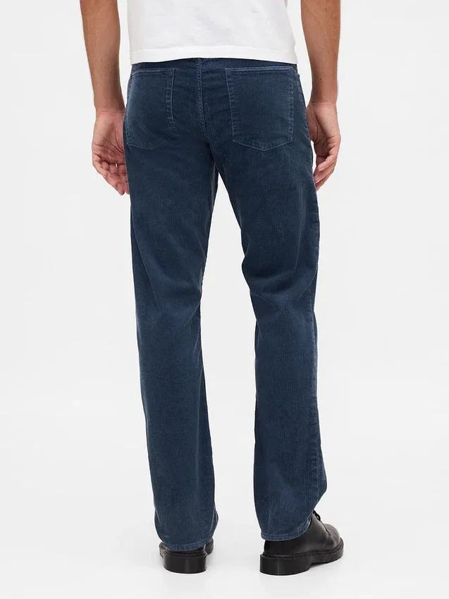 Pantalones rectos holgados de pana