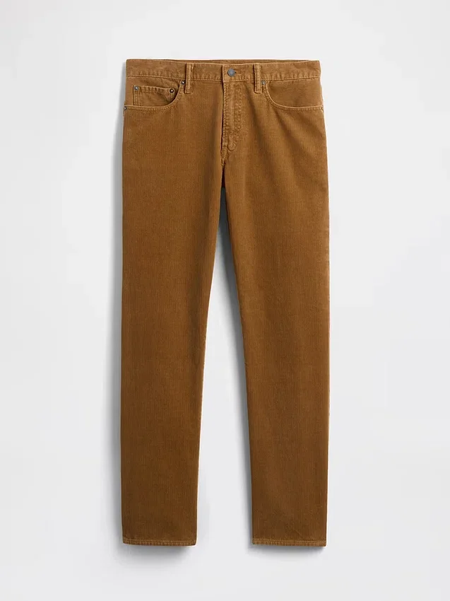 Pantalones rectos holgados de pana