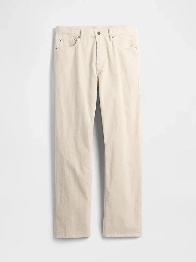 Pantalones rectos holgados de pana