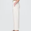 Pantalones rectos holgados hasta el tobillo de mezcla de lino