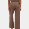 Pantalones rectos holgados hasta el tobillo de mezcla de lino
