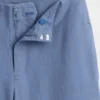 Pantalones rectos holgados hasta el tobillo de mezcla de lino