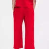 Pantalones rectos holgados hasta el tobillo de mezcla de lino