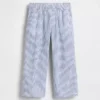 Pantalones sin tirantes de lino y algodón para bebés y niños pequeños