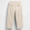 Pantalones sin tirantes de lino y algodón para bebés y niños pequeños