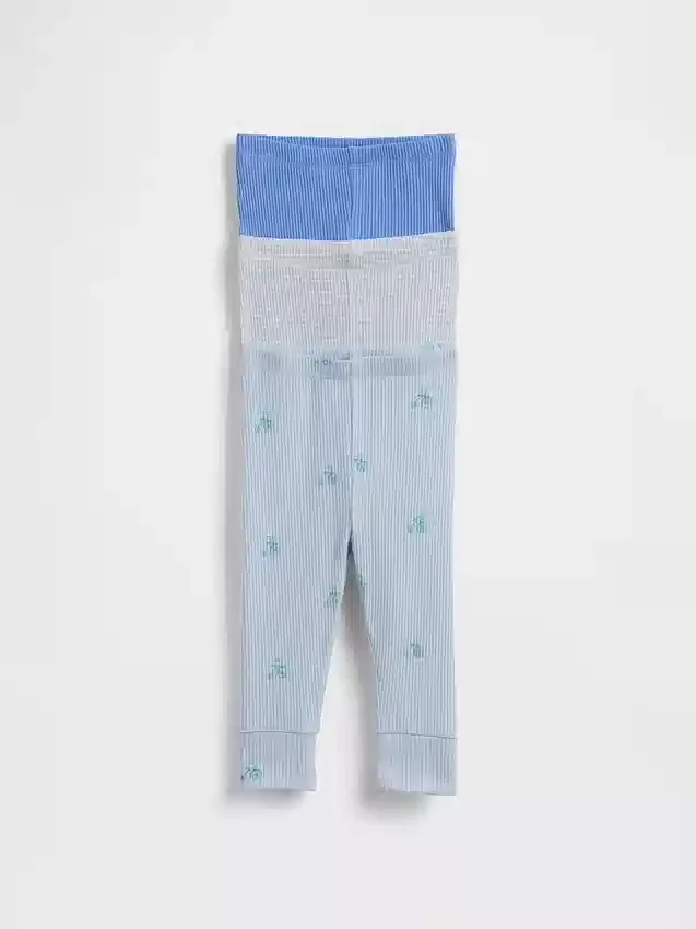 Pantalones sin tirantes de punto de canalito «Baby First Favorites» (paquete de 3)