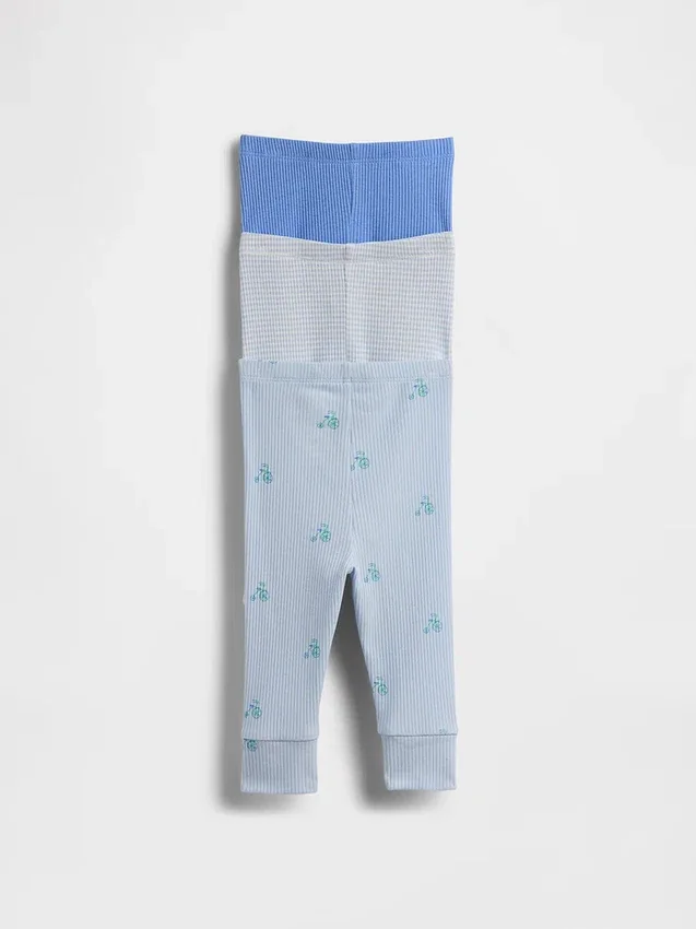 Pantalones sin tirantes de punto de canalito «Baby First Favorites» (paquete de 3)