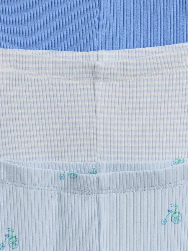 Pantalones sin tirantes de punto de canalito «Baby First Favorites» (paquete de 3)