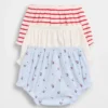 Pantalones tipo bloomer con volantes Tinyrib de Baby First Favorites (paquete de 3)
