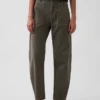 Pantalones utilitarios de talle medio hasta el tobillo