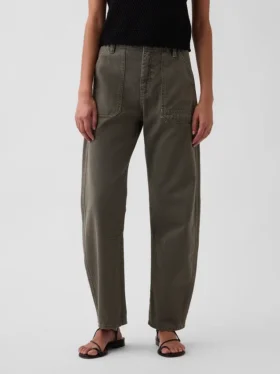 Pantalones utilitarios de talle medio hasta el tobillo