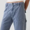Pantalones utilitarios de talle medio hasta el tobillo