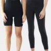 Paquete de dos: leggings y pantalones cortos de ciclismo posparto de Ingrid e Isabel