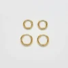 Paquete doble de aretes de aro mini Admiral Row