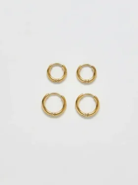 Paquete doble de aretes de aro mini Admiral Row