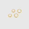 Paquete doble de aretes de aro mini Admiral Row