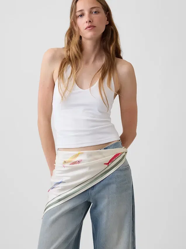 Pañuelo oversize 100 % seda