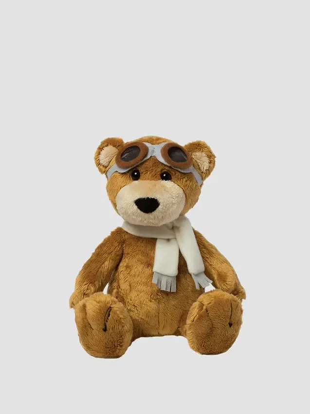 Peluche de oso aviador de 8 pulgadas
