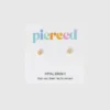 Pendientes con cierre de rosca «Tiny Classic Flower» de Pierced Co