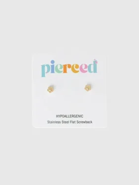 Pendientes con cierre de rosca «Tiny Classic Flower» de Pierced Co