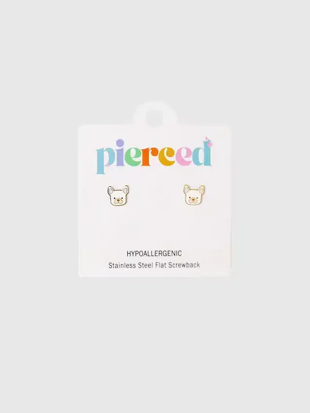 Pendientes de perno con diseño de perro