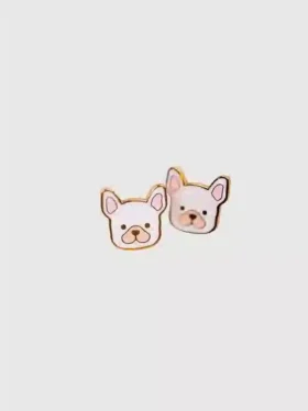 Pendientes de perno con diseño de perro