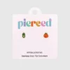 Pendientes de rosca «Vaina de chícharo» / «Tomate» de Pierced Co