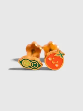Pendientes de rosca «Vaina de chícharo» / «Tomate» de Pierced Co