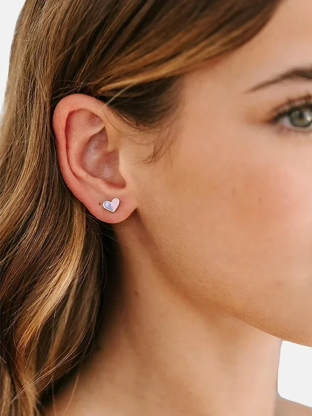 Pendientes de tornillo «Heart Duo» de Pierced Co