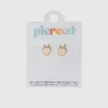 Pierced Co: Colgante de corazón color melocotón para aretes tipo huggie