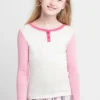 Pijama Henley con bloques de color