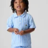 Polo de gasa de algodón estampado para bebés y niños pequeños