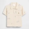 Polo de gasa de algodón estampado para bebés y niños pequeños