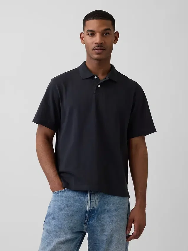 Polo de piqué holgado