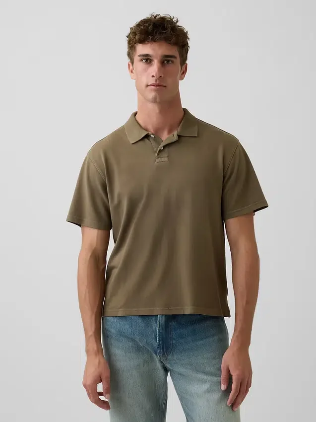 Polo de piqué holgado