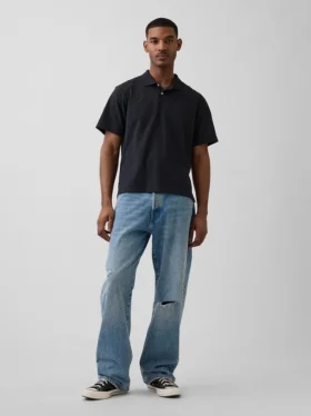 Polo de piqué holgado