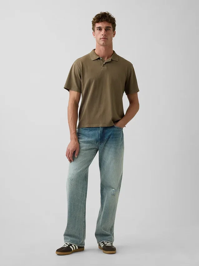 Polo de piqué holgado