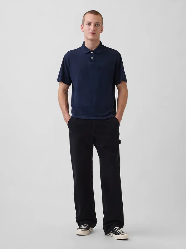 Polo de piqué holgado