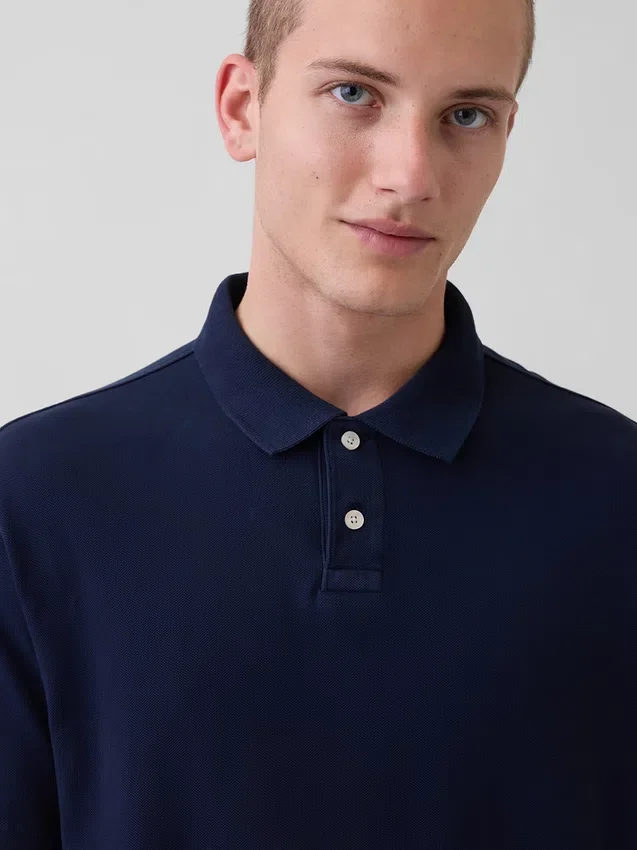 Polo de piqué holgado