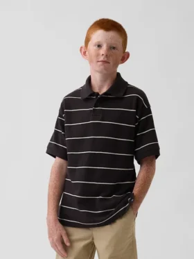 Polo de piqué holgado para niños
