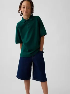 Polo de piqué holgado para niños