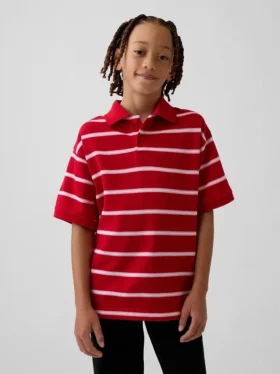 Polo de piqué holgado para niños