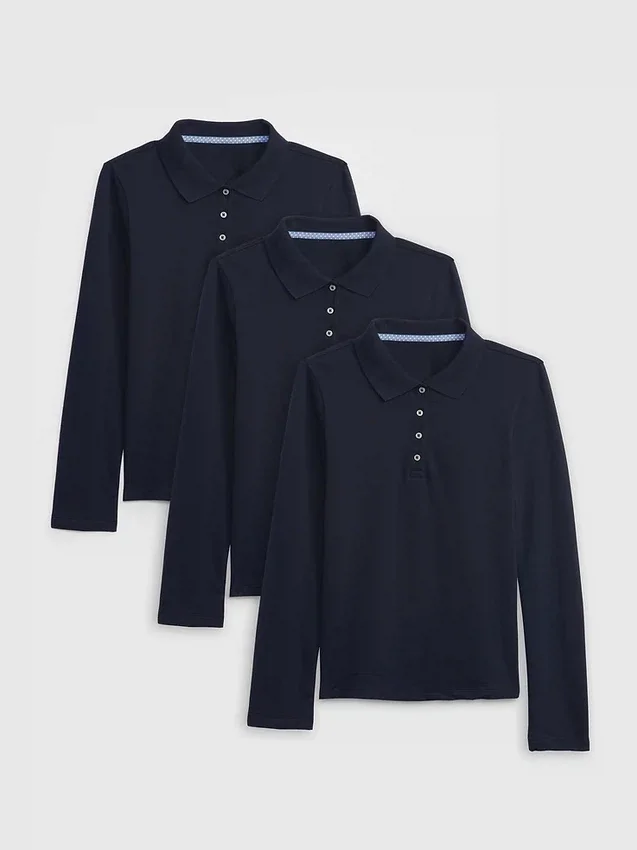 Polos de uniforme para niños (paquete de 3)
