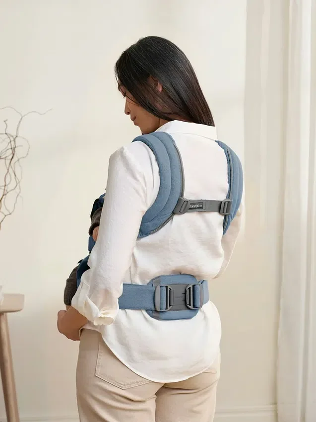 Portabebés Babybjorn Harmony de tela tejida en melange